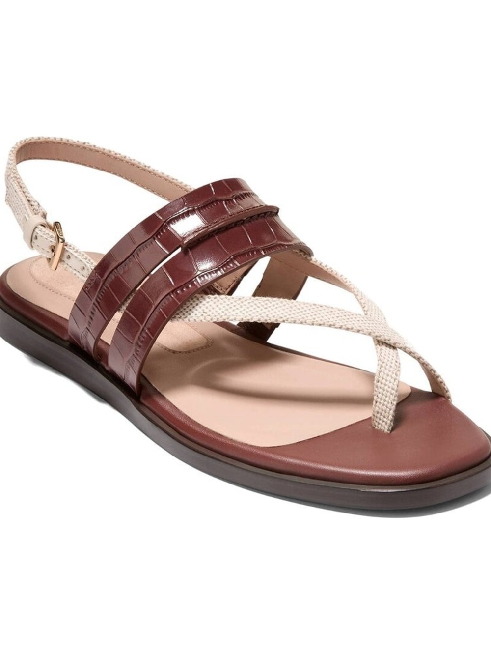NWOT - Cole Hahn - Go-To Estella Flat Leather Thong Sandal Size 8.5